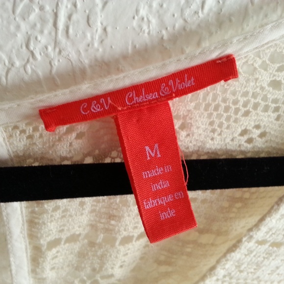 C&V Chelsea and Violet | Ivory dress/swim cover M - Picture 3 of 4